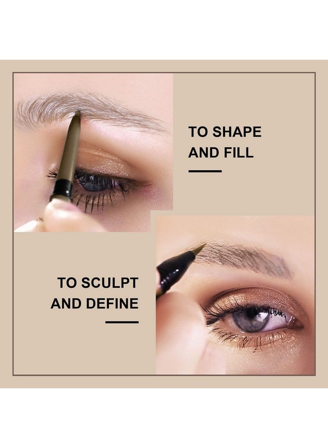 2 In 1 Eyebrow Pencil Waterproof & Long Lasting Liquid Eyebrow Pen Dual Ended Pencil Fills And Defines Brow Tint With The Precision & Definition Of Microblading, Brown