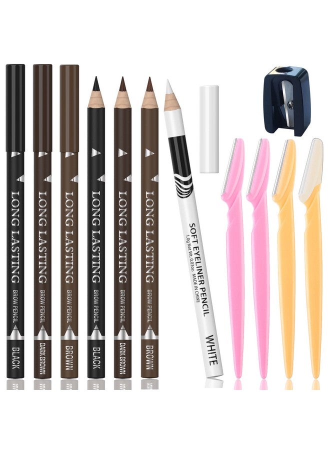 7Pcs Multicolor Eyebrow Pencil Eyeliner Set, Waterproof Eye Brow Pencil, Easy To Coloromen Women Professional Eyebrow Pencil Smudge Proof Long Lasting Makeup Eye Liners (Multicolor)