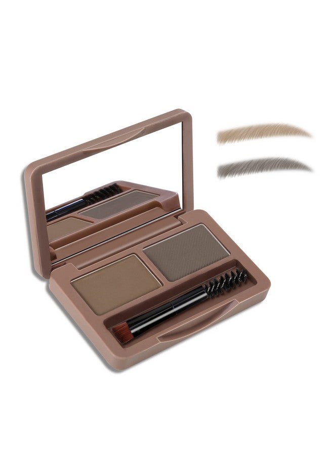 Eyebrow Powder, 2Color Eyebrow Palette Makeup To Enhance & Define Brows, Eyebrow Color Powder With Mirror For Neutral Eye Makeup