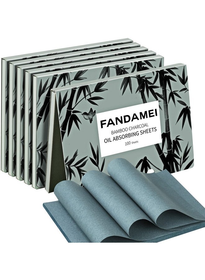 600 Counts Oil Blotting Sheets With Bamboo Charcoal, Fandamei Blotting Paper For Oily Skin, Oil Control Film, Oil Absorbing Sheets, Oil Absorbing Tissues, Bamboo Charcoal