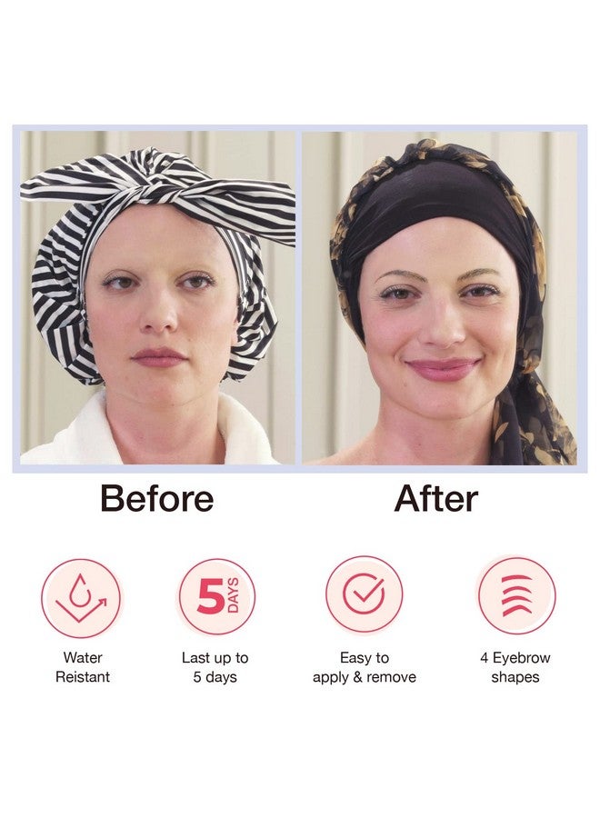 Mybrows Long Lasting Eyebrow Transfers, Low Arch, Natural Black, 48Pairs Of Brows (96 Individual Transfers)