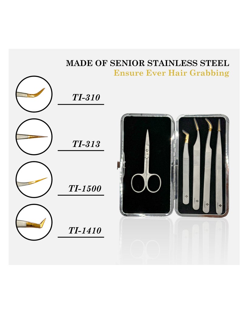 Premium ProGrade Precision Eyelash Extension Tweezers with Ultra-Fine Tips for Expert Eyelash Application, Ideal for Professional Lash Artists and DIY Home Uae