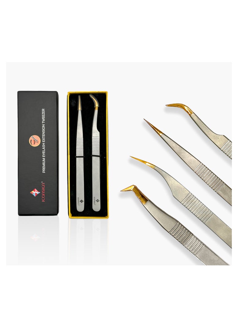 Premium ProGrade Precision Eyelash Extension Tweezers with Ultra-Fine Tips for Expert Eyelash Application, Ideal for Professional Lash Artists and DIY Home Uae