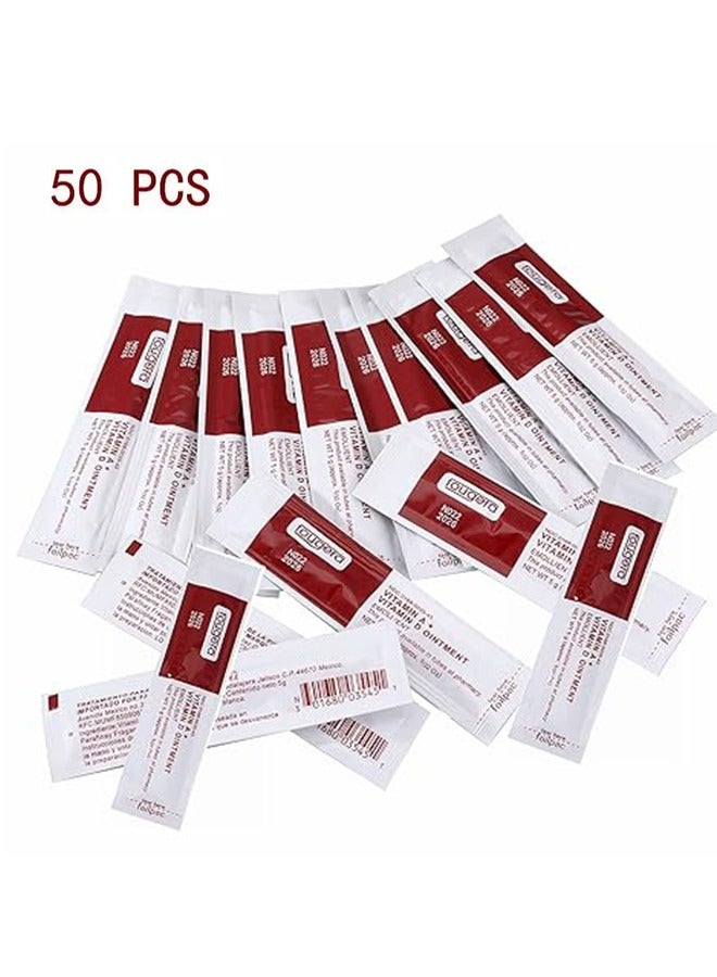 50Pcs Tattoo Scar Repair Gel, Microblading Aftercare Ointment Vitamin A and D Anti-Inflammatory Anti Scar Tattoo Aftercare Cream for Makeup Microblading and Tattoo Healing Art Tattoo Supplies