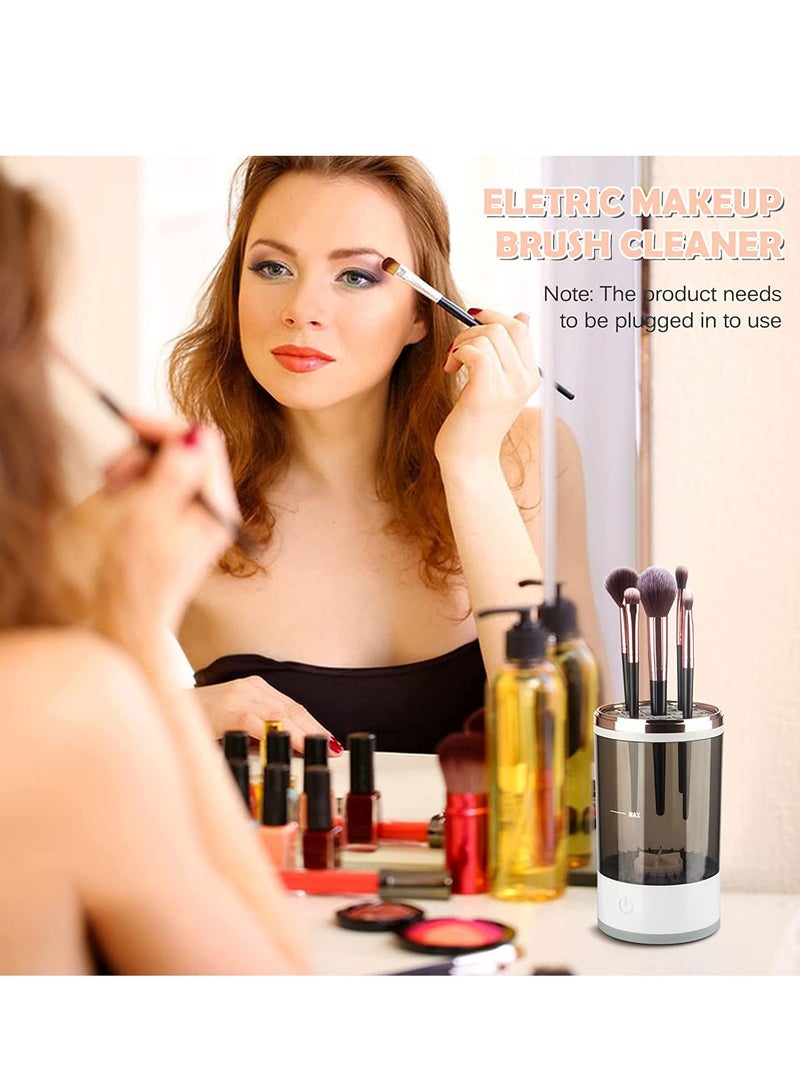 Electric Makeup Brush Cleaner, Makeup Brush Cleaner Machine with Brush Clean Mat, Automatic Cosmetic Brush Cleaner Makeup Brush Tools for All Size Beauty Makeup Brushes Set