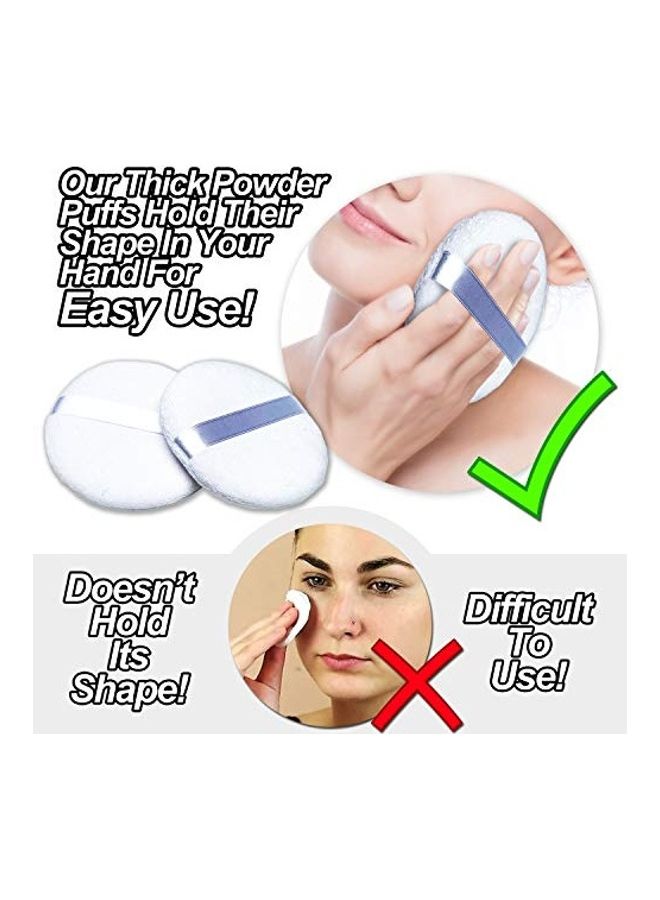 3-Piece Powder Puff Set White