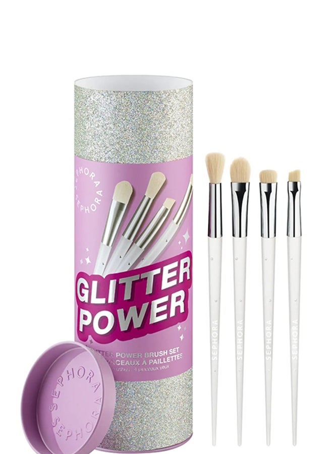 Pack Of 4 Glitter Power Brush Set