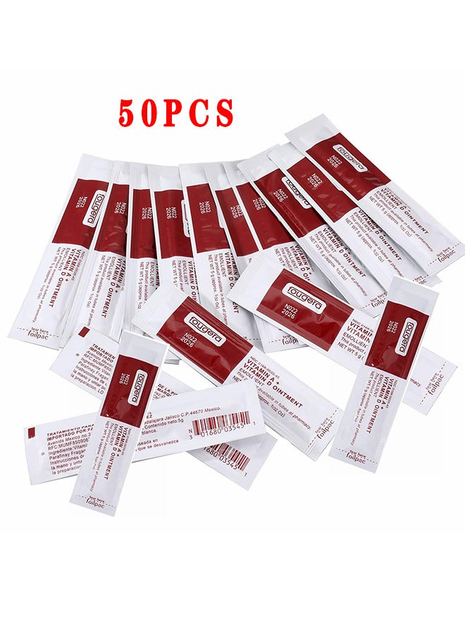 50PCS Tattoo Scar Repair Gel, Microblading Aftercare Ointment Vitamin A And D Anti-Inflammatory Anti Scar Tattoo Aftercare Cream For Makeup Microblading And Tattoo Healing Art Tattoo Supplies