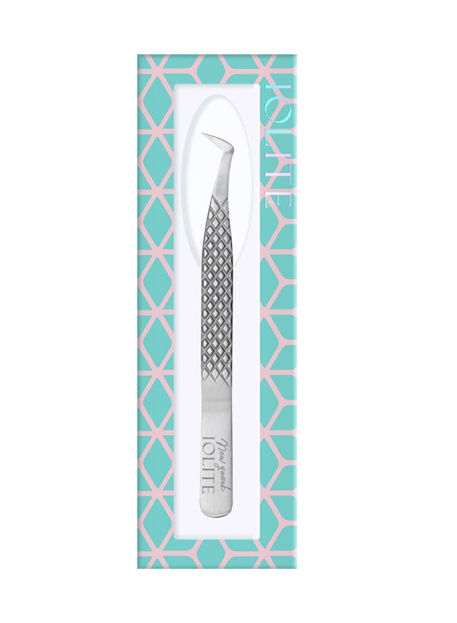 Lash Tweezers Professional Stainless Steel Curved Precision Tweezer for Eyelash Extensions, Volume Lashes, Electronics, Laboratory Work, Jewelry-Making,Crafting,Soldering, 2D-3D False Lashes, Nail Art