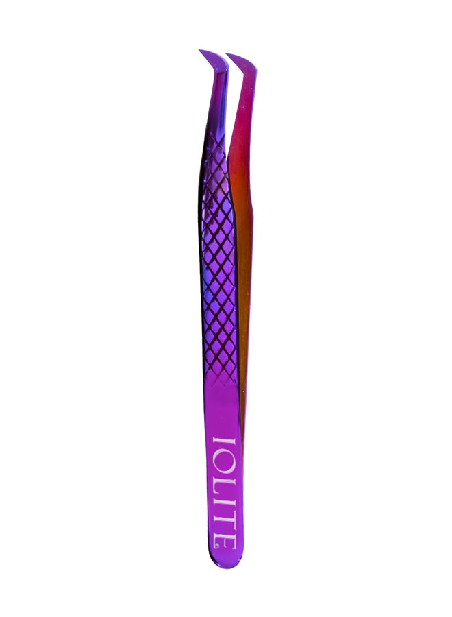 Eyelash Extension Tweezers For Volume Lashes Professional Precision Stainless Steel Curved Angled Tips