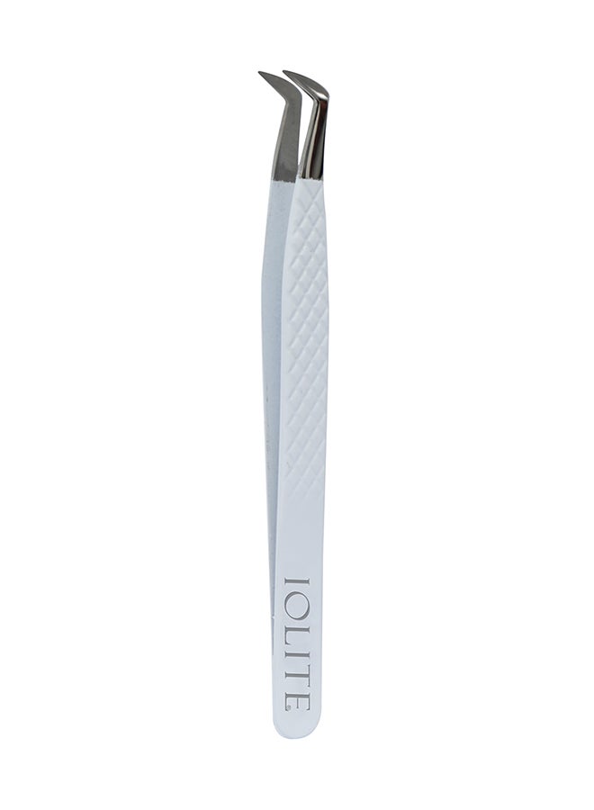 Eyelash Extension Tweezers For Volume Lashes Professional Precision Stainless Steel Curved Angled Tips
