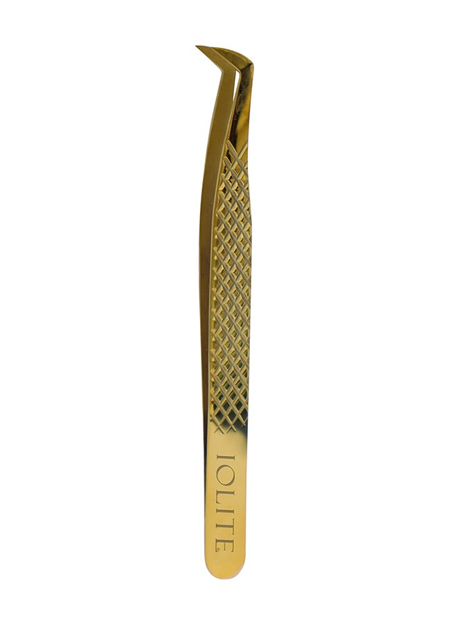 Eyelash Extension Tweezers For Volume Lashes Professional Precision Stainless Steel Curved Angled Tips