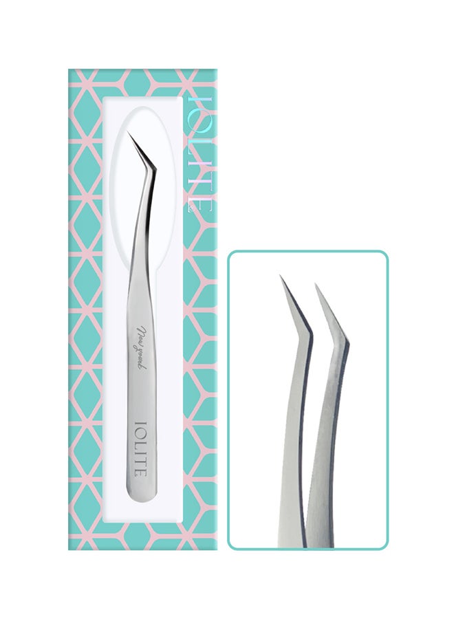 Lash Tweezer Professional Stainless Steel Curved Precision Tweezers for Eyelash Extensions, Volume Lashes, Electronics, Laboratory Work, Jewelry-Making,Crafting,Soldering, 2D-3D False Lashes, Nail Art