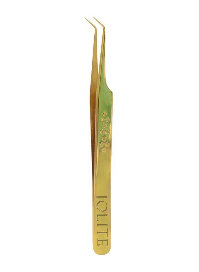 Lash Tweezers Professional Stainless Steel Curved Precision Tweezer for Eyelash Extensions, Volume Lashes, Electronics, Laboratory Work, Jewelry-Making,Crafting,Soldering, 2D-3D False Lashes, Nail Art