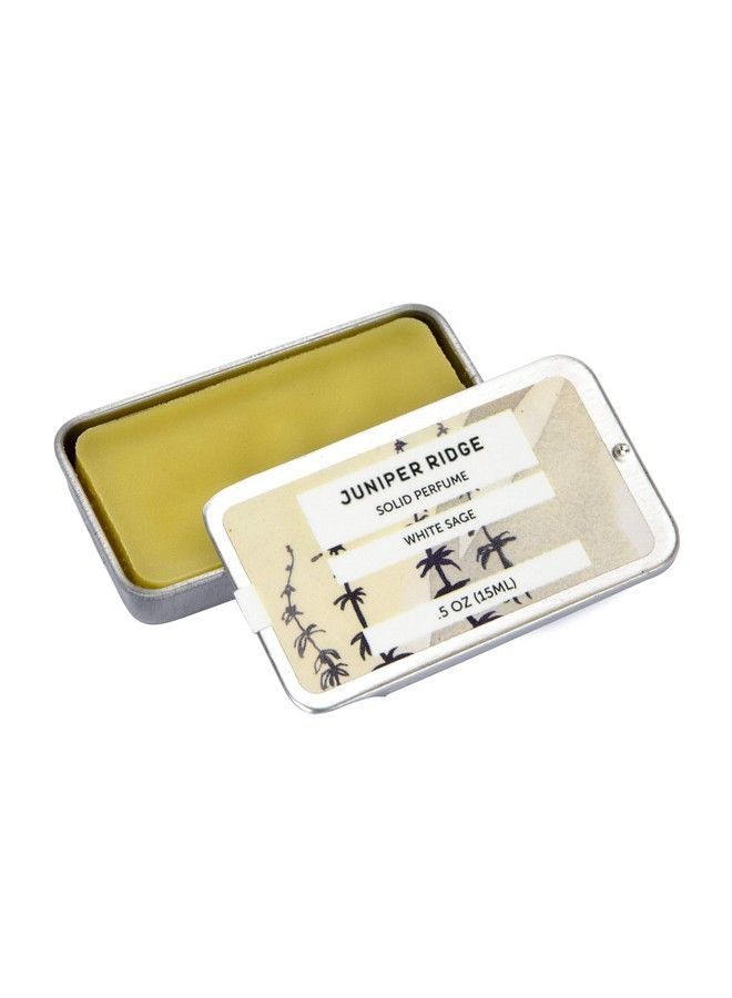 White Sage Solid Perfume | Wildharvested Essential Oil Blend | Unisex Fragrance | Travel Friendly | 0.5 Oz Tin