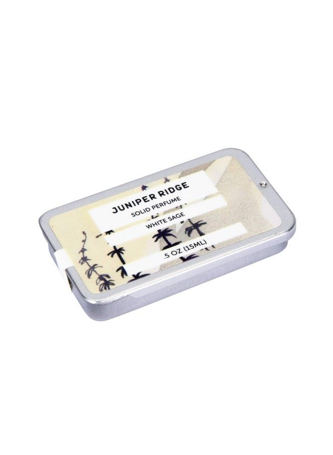 White Sage Solid Perfume | Wildharvested Essential Oil Blend | Unisex Fragrance | Travel Friendly | 0.5 Oz Tin