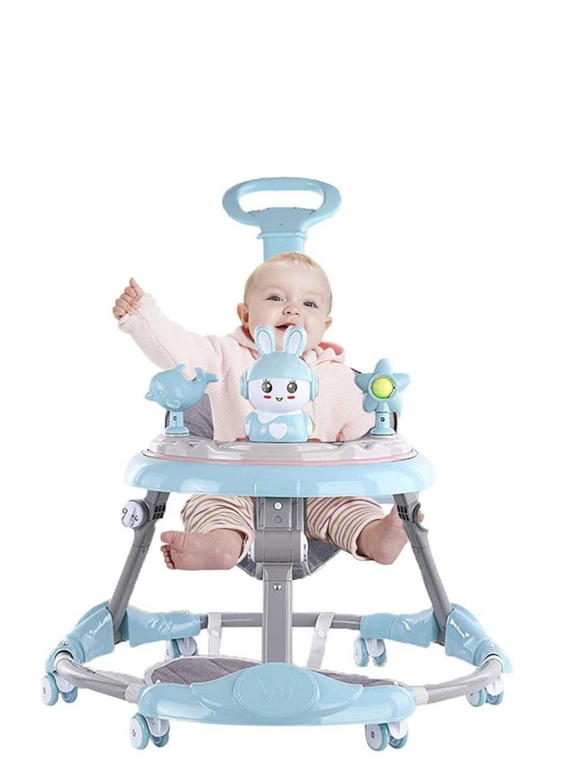 COOLBABY Baby Walker Multifunctional Anti-rollover Anti-O Leg Can Sit Folding 6-18 Months Nale And Female Baby Walker Include Mat