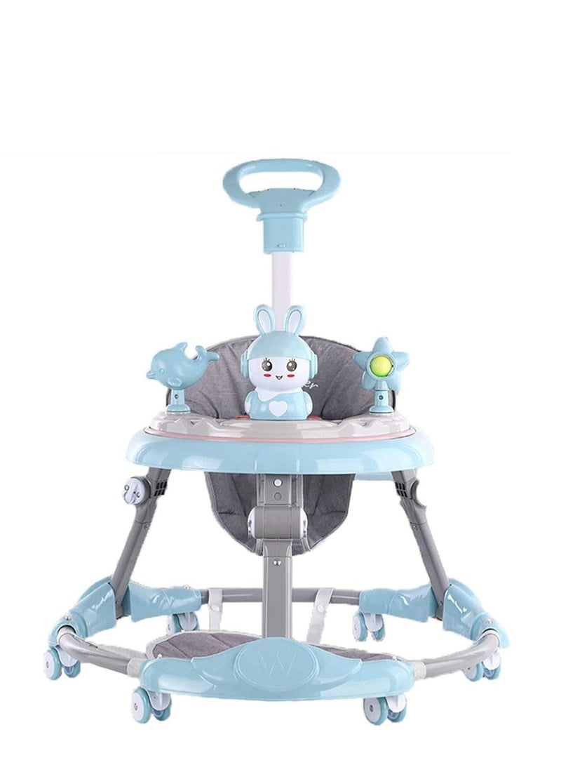 COOLBABY Baby Walker Multifunctional Anti-rollover Anti-O Leg Can Sit Folding 6-18 Months Nale And Female Baby Walker Include Mat