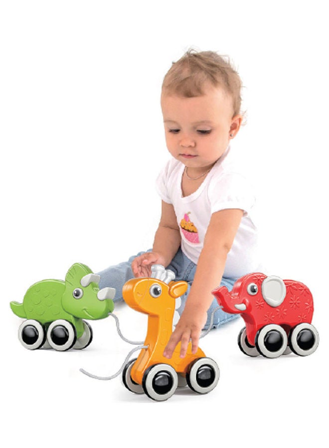 Rolling Buddy Pull Along Montessori Stacking Learning Educational Toy For 9M And Above - Elephant