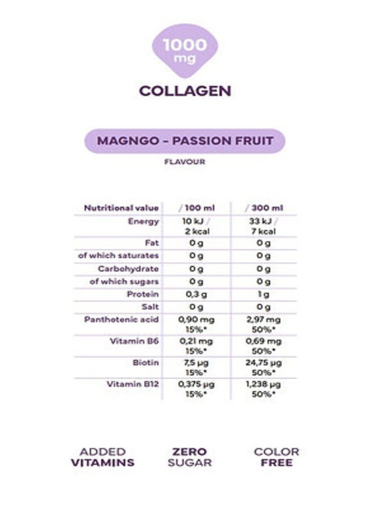 Nano Supps Vibe Collagen Drink Mango and Passion Fruit Flavor 330ml Pack of 24