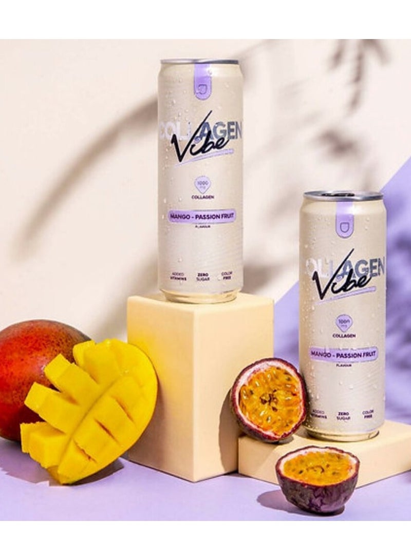 Nano Supps Vibe Collagen Drink Mango and Passion Fruit Flavor 330ml Pack of 24