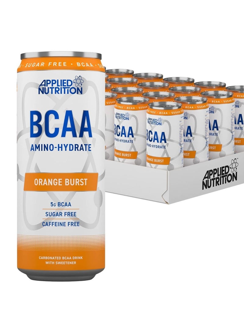 Applied Nutrition BCAA Amino - Hydrate Drink Caffeine Free Orange Burst Flavor 330ml Pack of 12