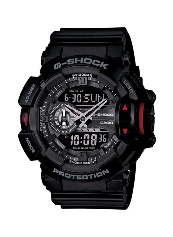 Casio G Shock Mens Quartz Sport Watch, Analog Digital and Resin GA 400 1BDR, Black