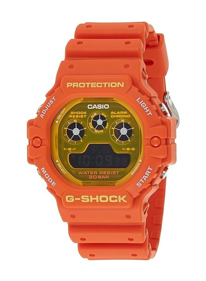 Casio G-Shock Men'sDigital Orange Dial Resin Band DW-5900TS-4DR.