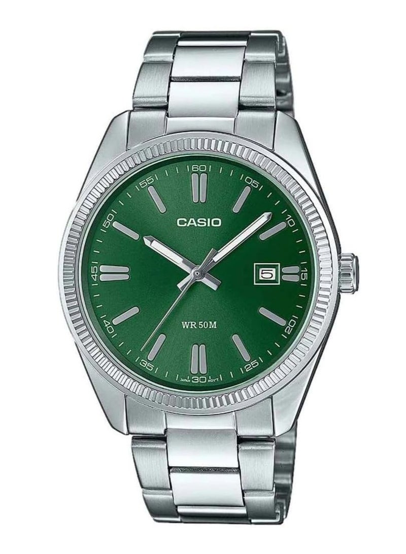 Casio MTP-1302PD-3AVEF Men's Analogue Japanese Quartz Movement Watch with Stainless Steel Strap