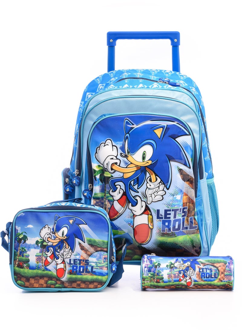 School Bag - Trolley Bag with Lunch Bag & Pencil Case