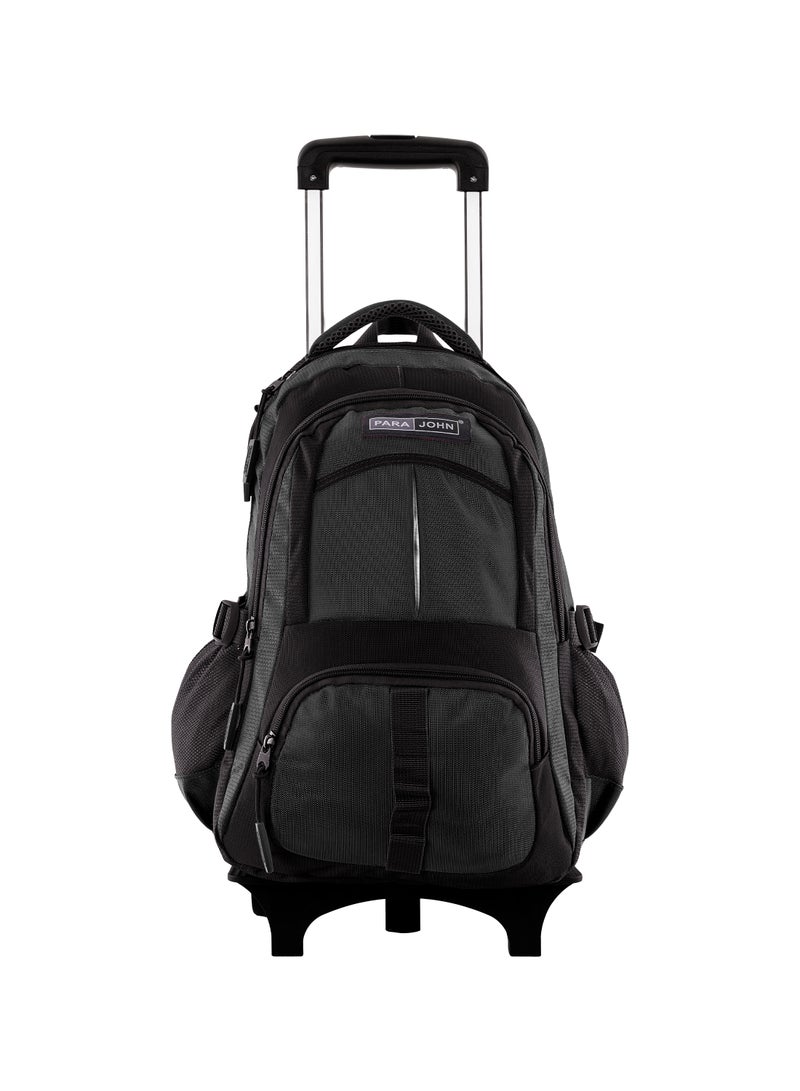 Unisex  Rolling Trolley Backpack with Adjustable Strap for School, College, Office, Business and Travel - 16 Inches Grey