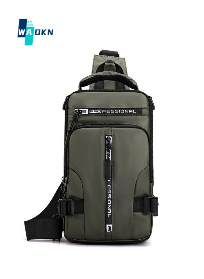 New Men's Multifunctional Small Backpack, Boys' Fashionable Casual Shoulder Bag Crossbody Bags Sling Bag Side Bag, Waterproof Space Cloth Chest Bag Carry Bag for College Students and Teenagers