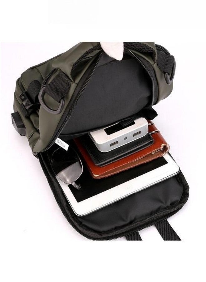 New Men's Multifunctional Small Backpack, Boys' Fashionable Casual Shoulder Bag Crossbody Bags Sling Bag Side Bag, Waterproof Space Cloth Chest Bag Carry Bag for College Students and Teenagers