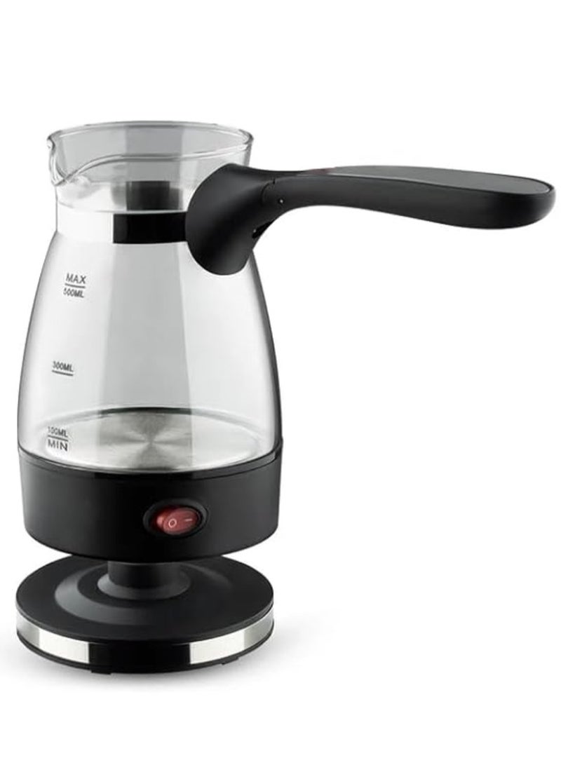 Turkish Coffee Maker, Electric Pot Glass and Stainless Steel, Portable Kettle