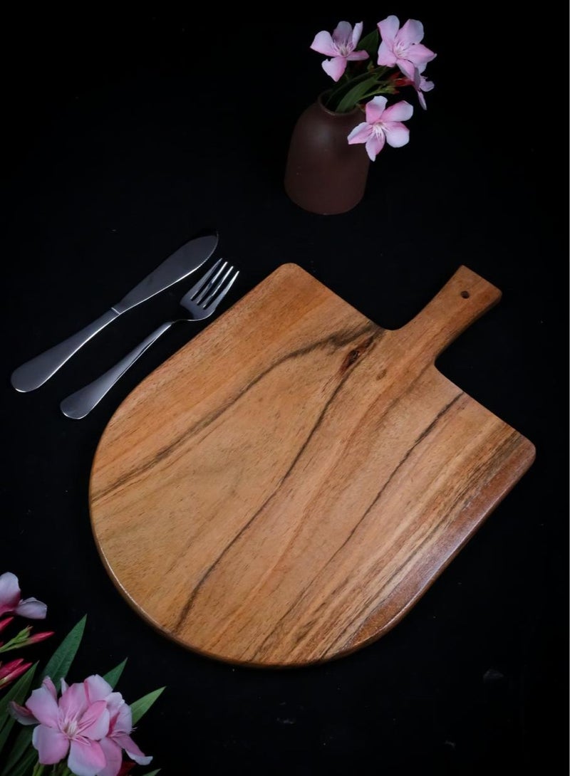 Serving Platter Board - Made Of Acacia Wood- Premium Quality - Serving Plate - Serving Dishes - Tray - Wood Platter - By Taara Wholesales - Dark Brown Dark Brown