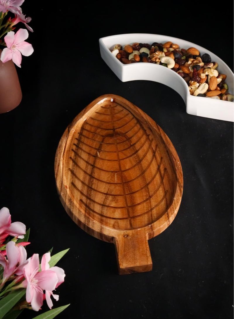 Serving Platter - Made Of Acacia Wood and Epoxy Resin Clear - Premium Quality - Serving Plate - Serving Dishes - Tray - Wood Platter - By Taara Wholesales - Dark Brown Dark Brown