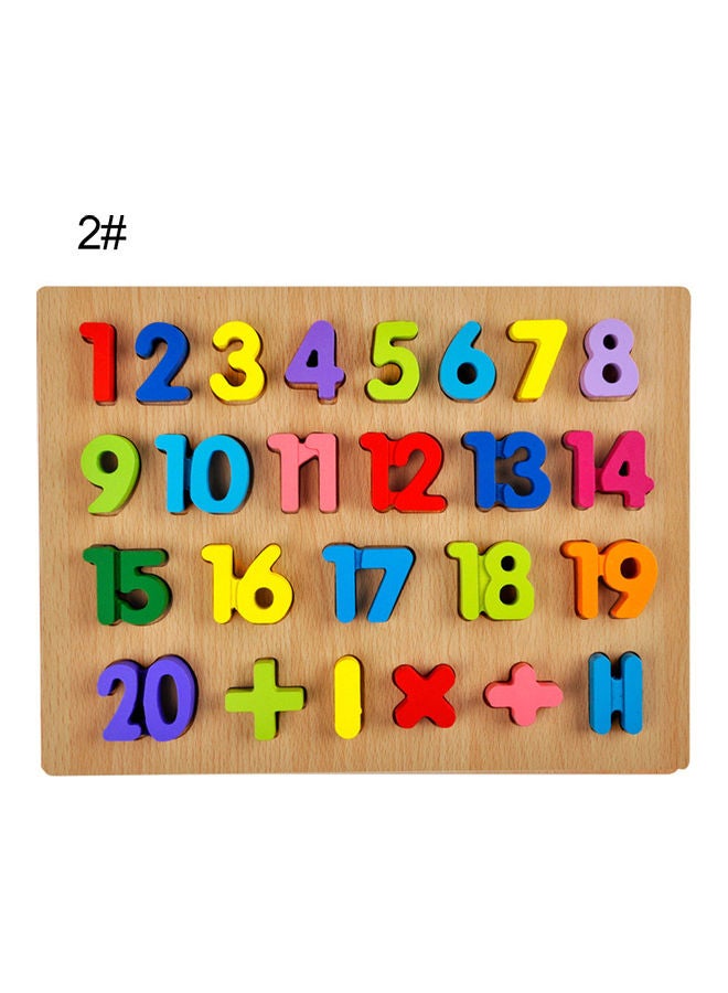 Alphabet And Numbers Wooden Educational Puzzle Board