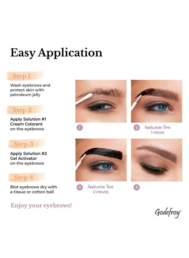 Instant Eyebrow Color, Dark Brown, .18 Ounces, 12Weeks Of Long Lasting Brow Color, 3Applications Per Kit