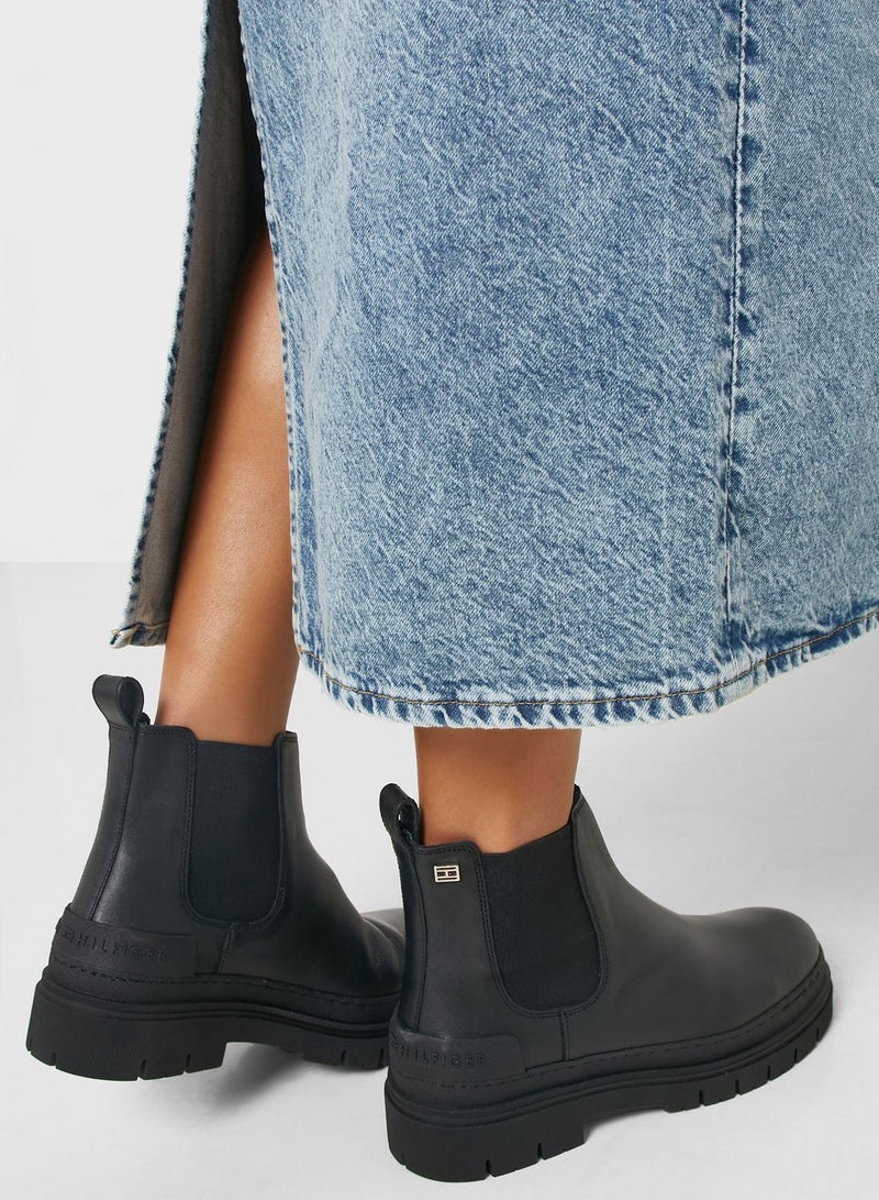 Casual Leather Ankle Boots