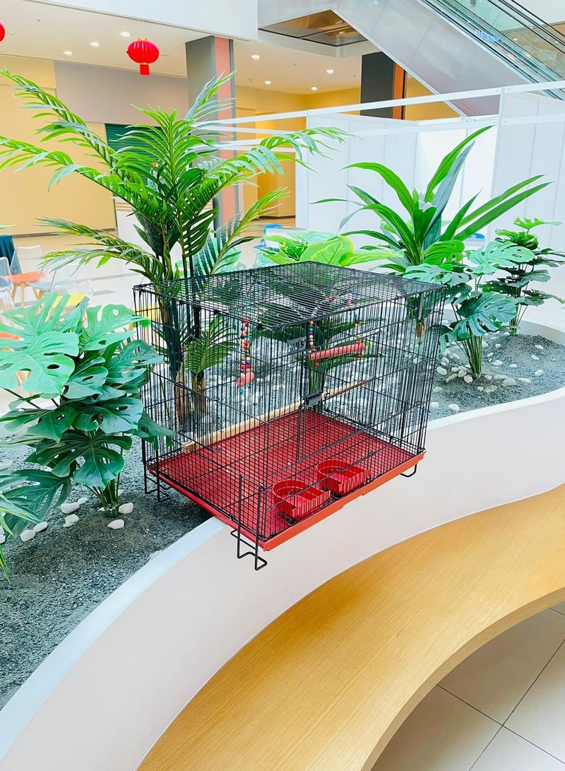 MBS Bird Cage  Spacious and Functional Haven with Dual Breeding Box Option  45.72 x 60.96 x 45.72 cm