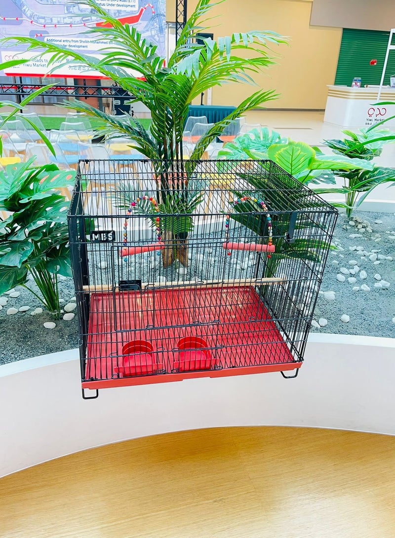 MBS Bird Cage  Spacious and Functional Haven with Dual Breeding Box Option  45.72 x 60.96 x 45.72 cm