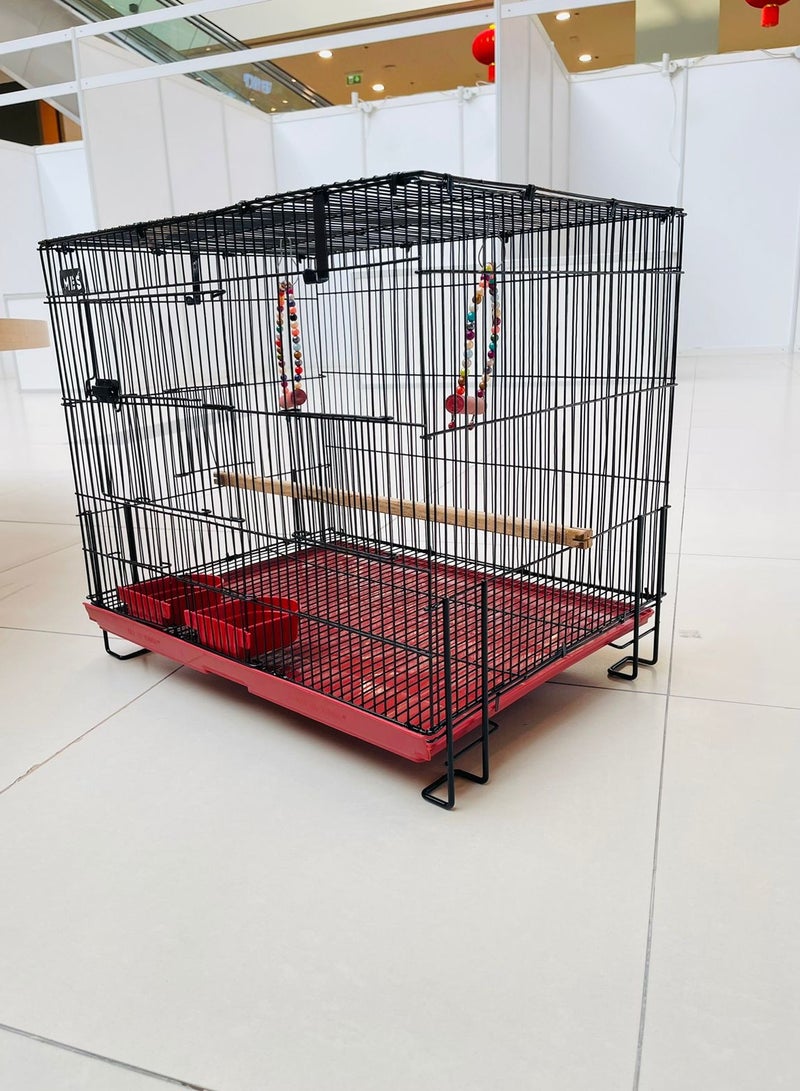 MBS Bird Cage  Spacious and Functional Haven with Dual Breeding Box Option  45.72 x 60.96 x 45.72 cm