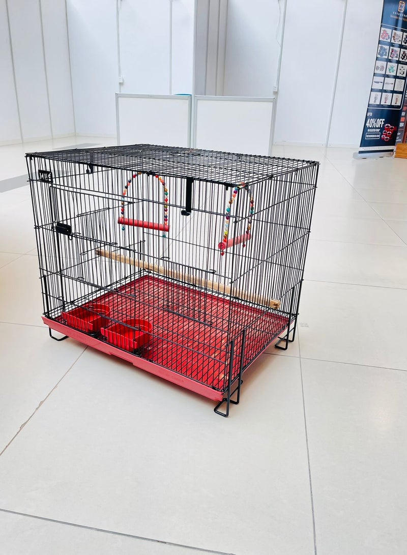 MBS Bird Cage  Spacious and Functional Haven with Dual Breeding Box Option  45.72 x 60.96 x 45.72 cm