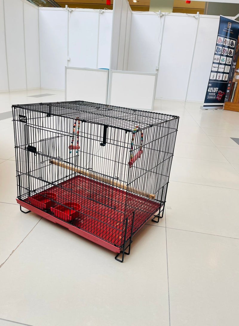 MBS Bird Cage  Spacious and Functional Haven with Dual Breeding Box Option  45.72 x 60.96 x 45.72 cm