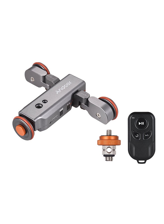 Motorized Camera Video Dolly with Scale Indication Electric Track Slider Wireless Remote Control/1800mAh Rechargeable Battery 3 Speed Adjustable Mini Slider Skater