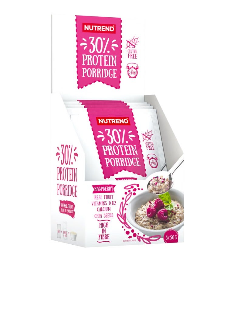Nutrend 30% Protein  Porridge Raspberry Flavor 50g Pack of 5