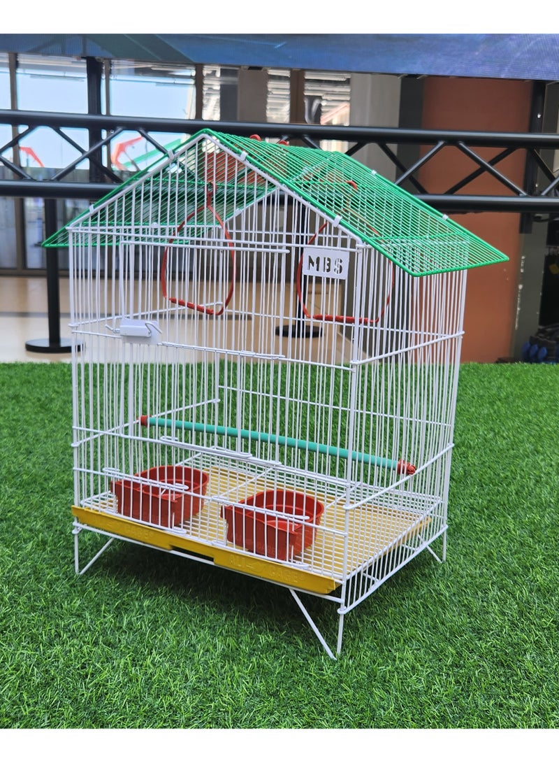 MBS Baby Medium Bird Cage A Stylish Retreat for Small to Medium Sized Feathered Friends  45.72 x 38.1 x 30.48 cm