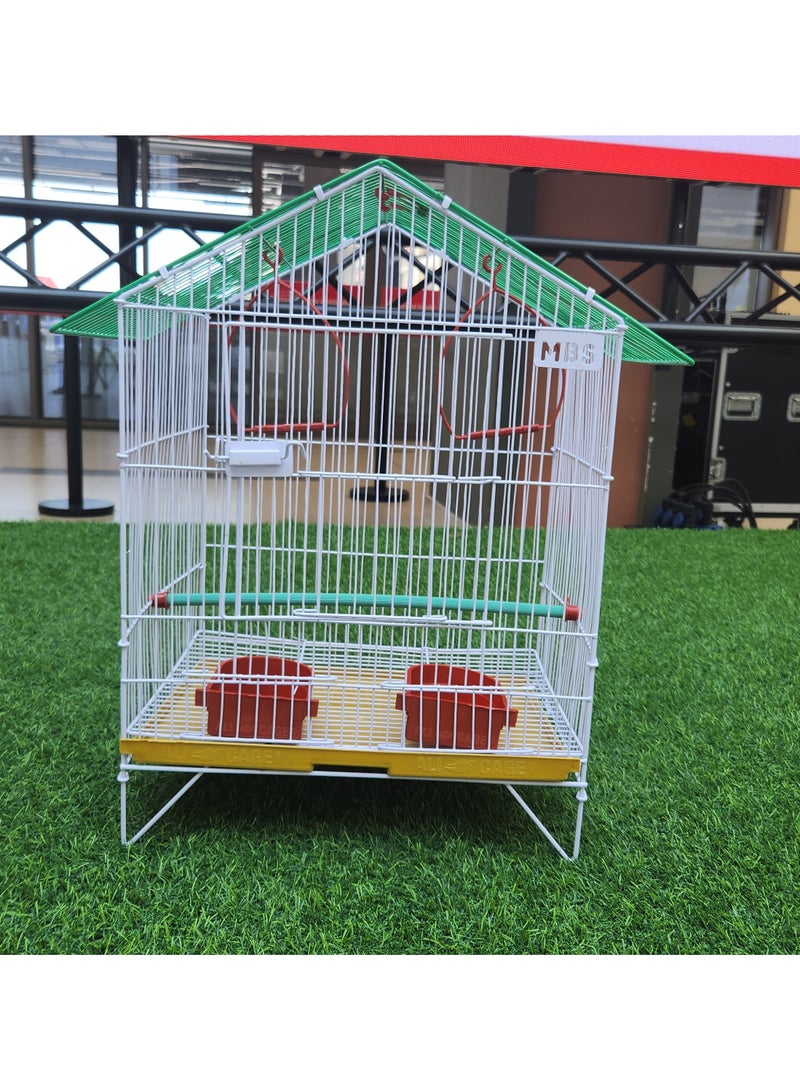 MBS Baby Medium Bird Cage A Stylish Retreat for Small to Medium Sized Feathered Friends  45.72 x 38.1 x 30.48 cm