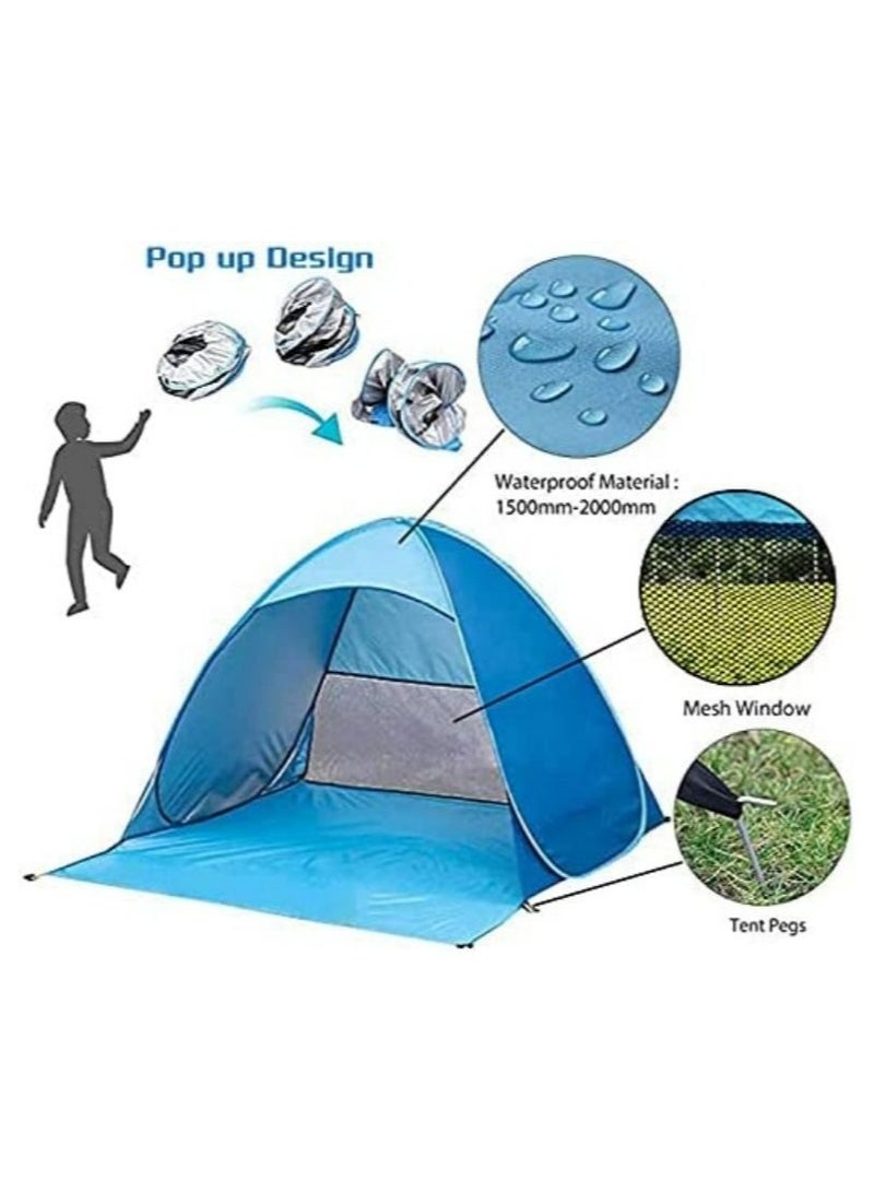 Automatic Pop Up Instant Portable Outdoors Quick Cabana Beach Tent Sun Shelter 2-3 Person Anti-UV