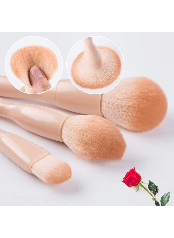 Makeup Brush Set (8 Piece) Pink With Pu Storage Box Synthetic Bristle Foundation Face Powder Blush Eyeshadow Brush Makeup Brush Kit